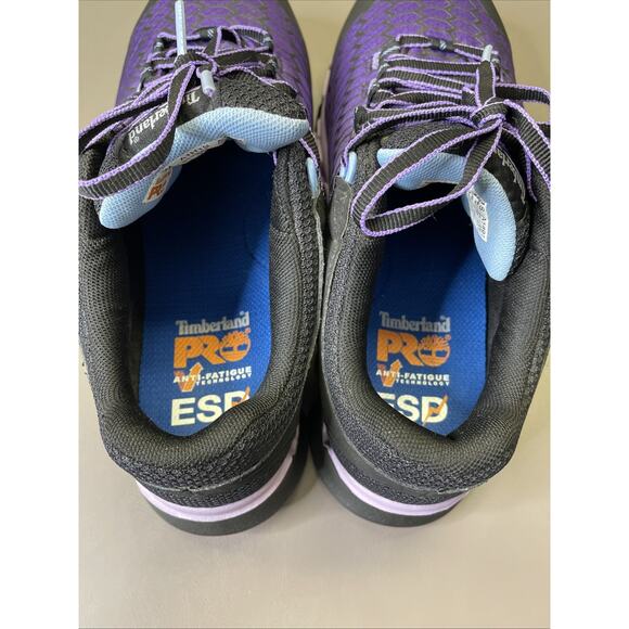 Women's Timberland PRO Powertrain Sport Alloy Safety Toe Sneaker Purple Size 9 - Picture 8 of 11